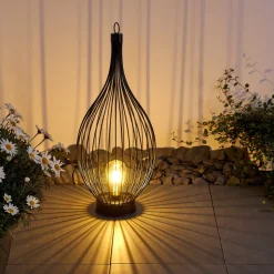 Lampe Solaire Pasadena Led Noir, 1 Lumiere