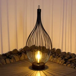 Lampe Solaire Pasadena Led Noir, 1 Lumiere
