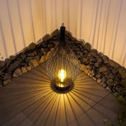 Lampe Solaire Pasadena Led Noir, 1 Lumiere