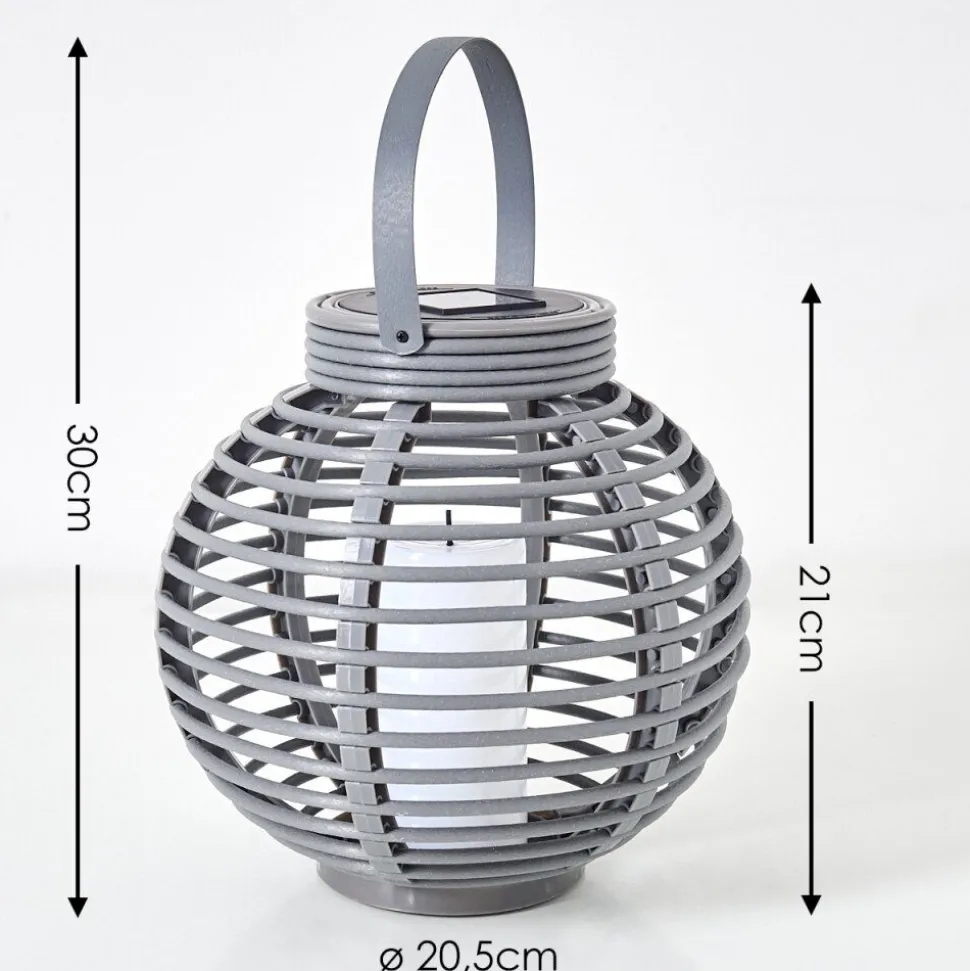 Lampe Solaire Rehovot Led Gris, 1 Lumiere