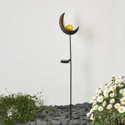 Lampe Solaire Rovinj Led Cuivre, Noir, 1 Lumiere