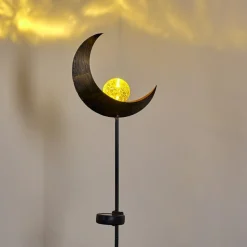 Lampe Solaire Rovinj Led Cuivre, Noir, 1 Lumiere