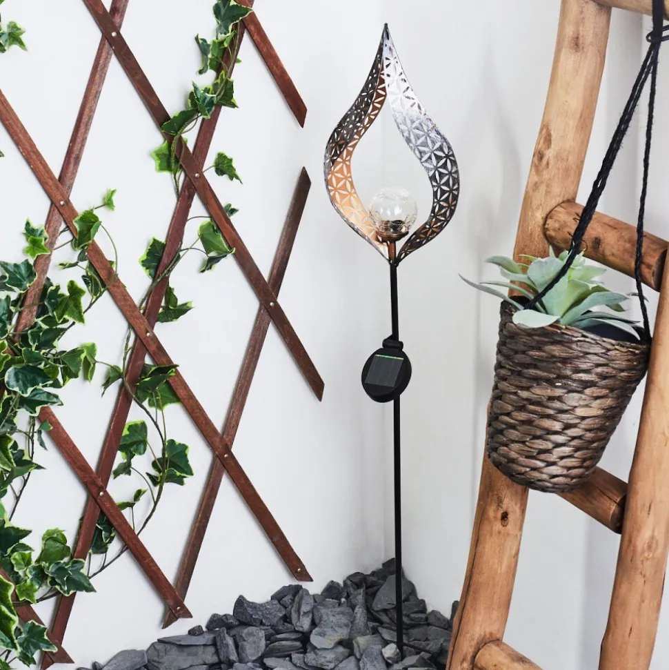 Lampe Solaire Rovinj Led Cuivre, Noir, 1 Lumiere