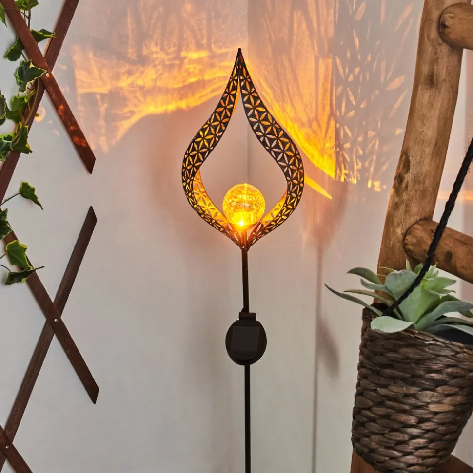 Lampe Solaire Rovinj Led Cuivre, Noir, 1 Lumiere