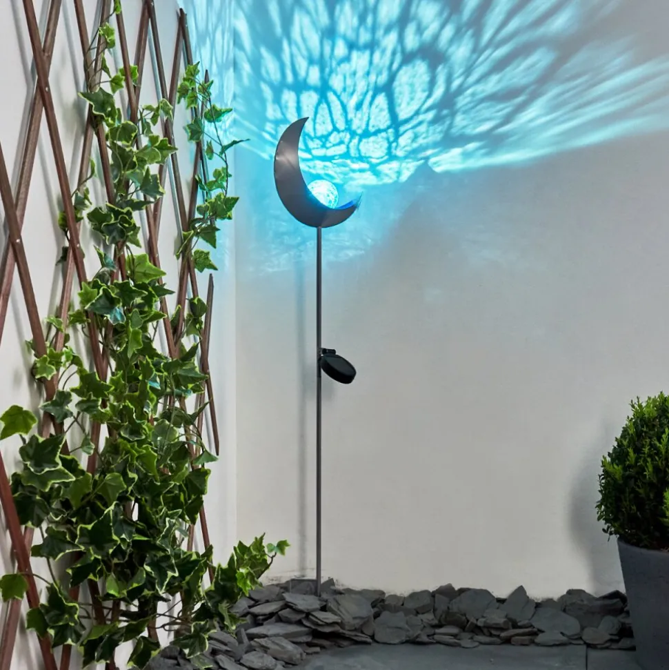 Lampe Solaire Rovinj Led Bleu, Argente, 1 Lumiere
