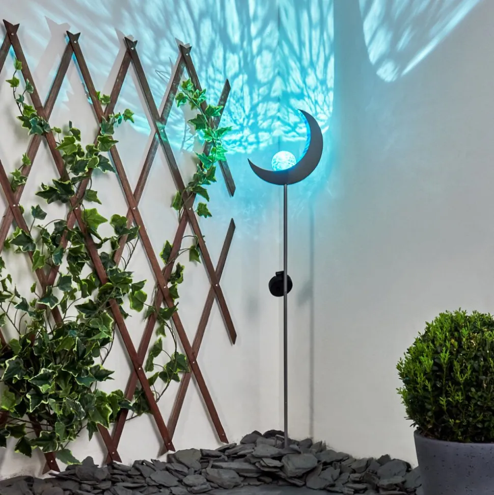 Lampe Solaire Rovinj Led Bleu, Argente, 1 Lumiere