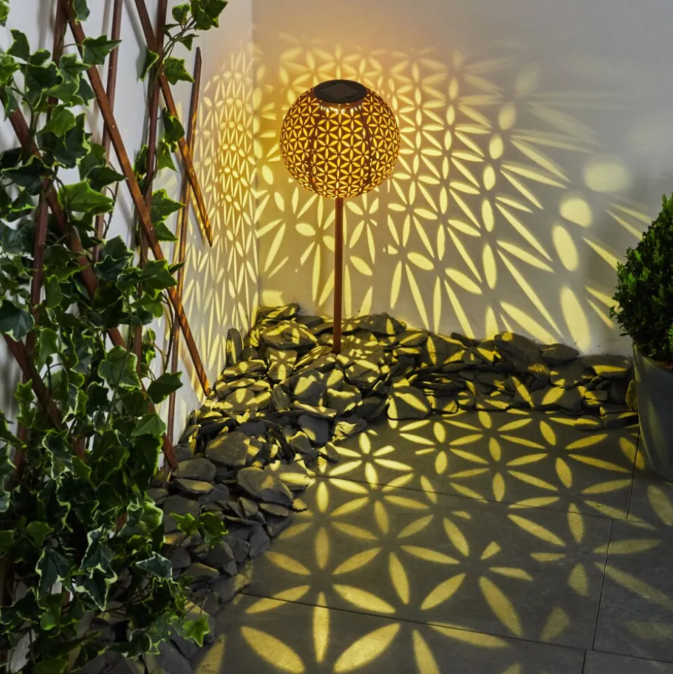 Lampe Solaire Samoao Led Rouille, Noir, 1 Lumiere