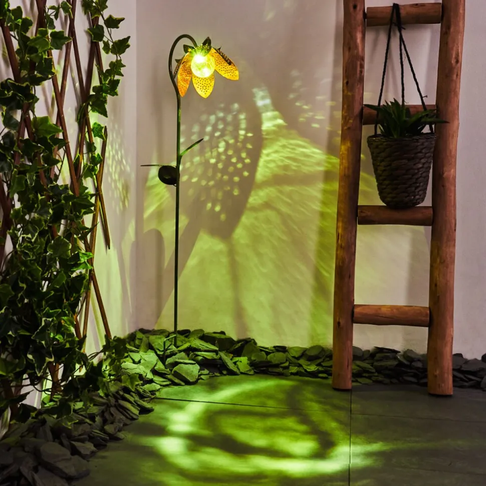 Lampe Solaire Taft Led Ambre, Vert, Cuivre, 1 Lumiere