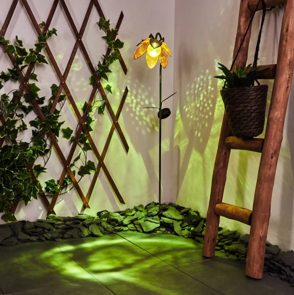Lampe Solaire Taft Led Ambre, Vert, Cuivre, 1 Lumiere