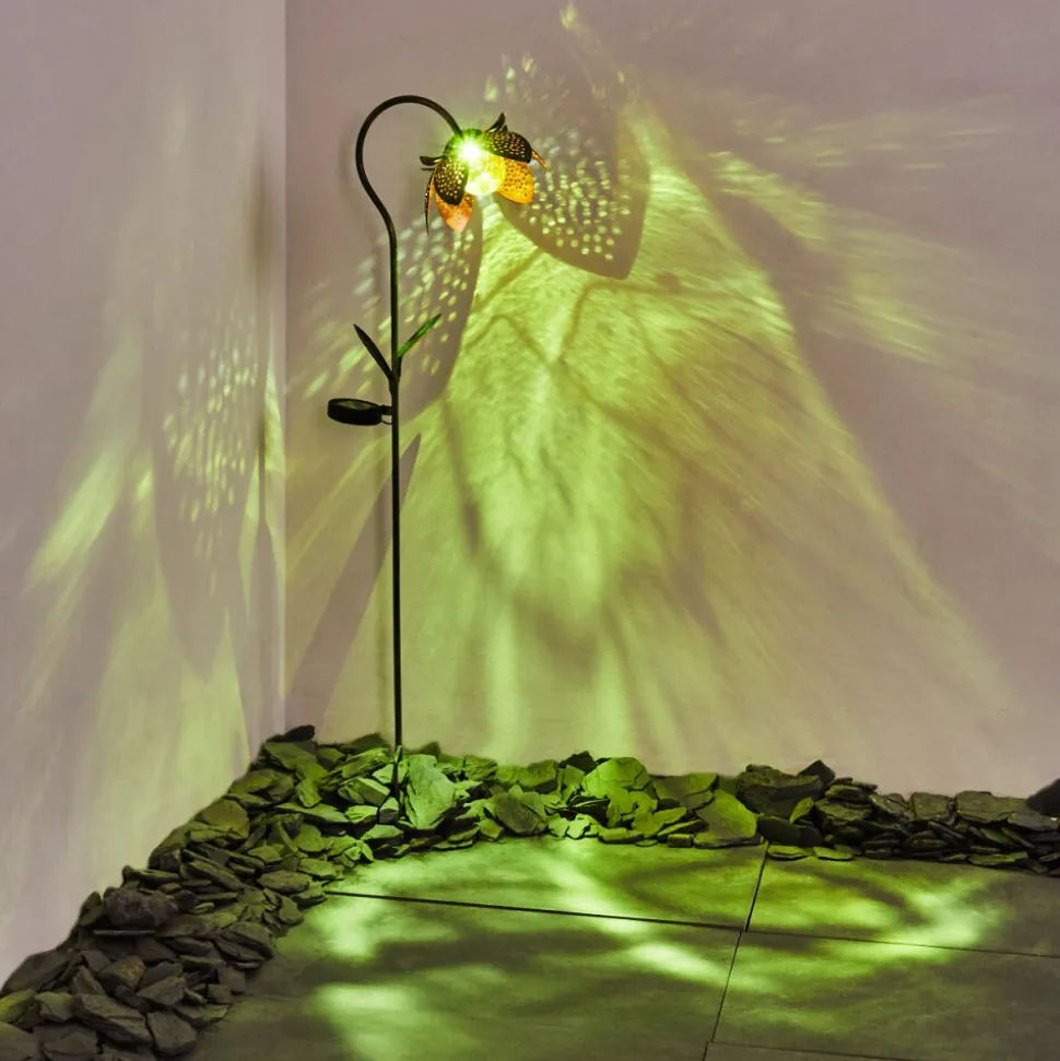 Lampe Solaire Taft Led Ambre, Vert, Cuivre, 1 Lumiere