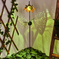 Lampe Solaire Taft Led Ambre, Vert, Cuivre, 1 Lumiere