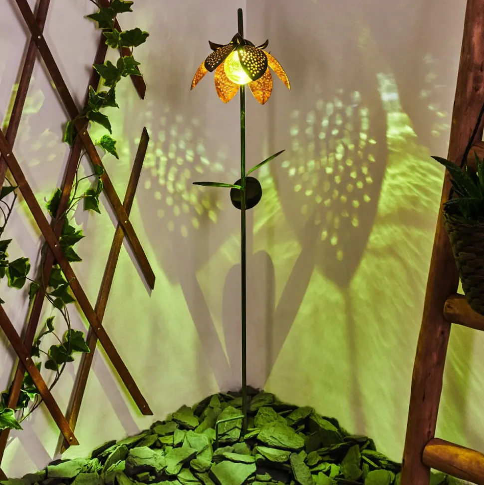 Lampe Solaire Taft Led Ambre, Vert, Cuivre, 1 Lumiere