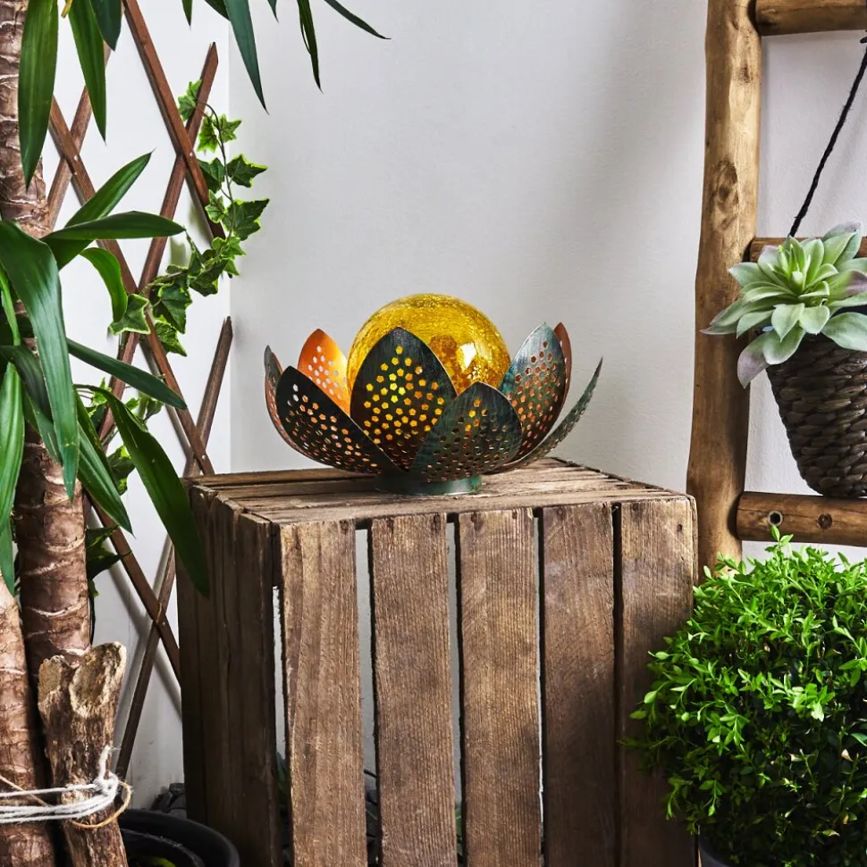 Lampe Solaire Taft Led Vert, Cuivre, 1 Lumiere
