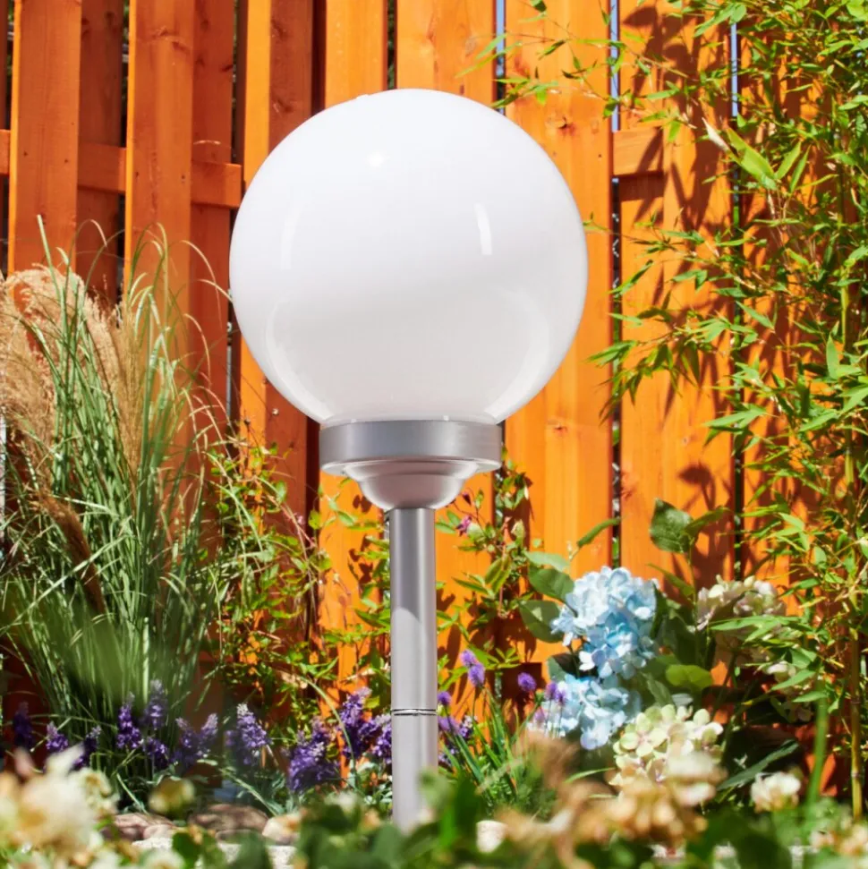 Lampe Solairekanganbou Led Argente, 4 Lumieres, Changeur De Couleurs