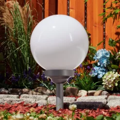 Lampe Solairekanganbou Led Argente, 4 Lumieres, Changeur De Couleurs