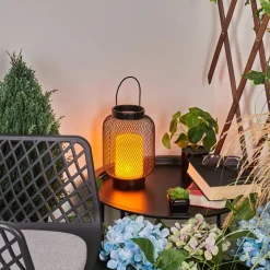 Lampe Solaires Anjullan Led Noir, 1 Lumiere