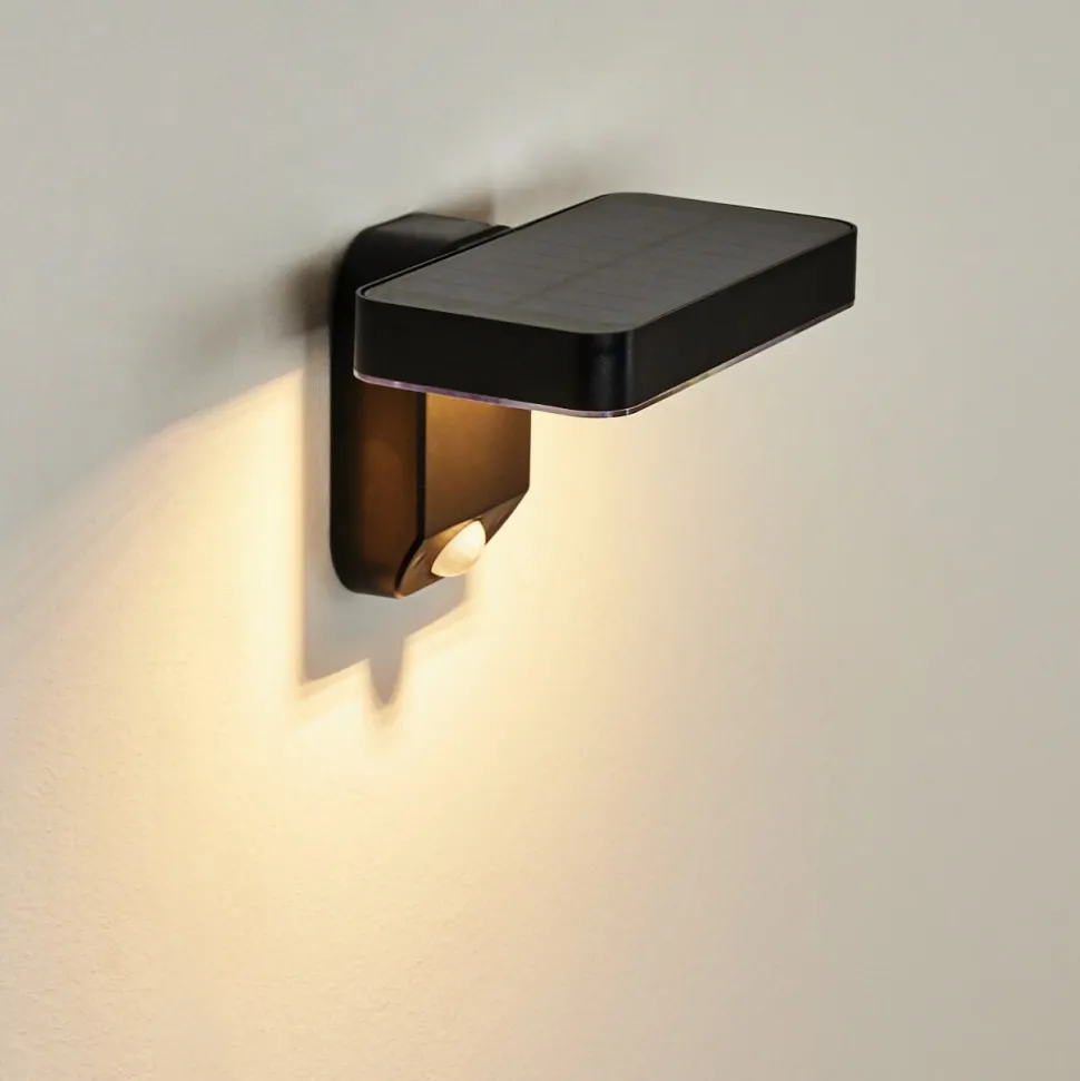 Lampe Solaires Bondarp Led Noir, 1 Lumiere, Detecteur De Mouvement