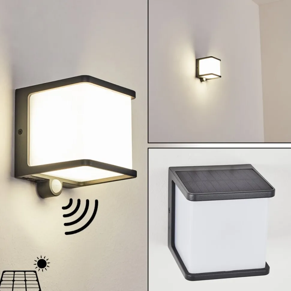 Lampe Solaires Burseryd Led Anthracite, 1 Lumiere, Detecteur De Mouvement