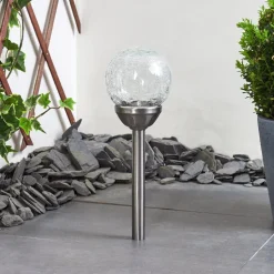 Lampe Solaires Carbonia Led Nickel Mat, 1 Lumiere