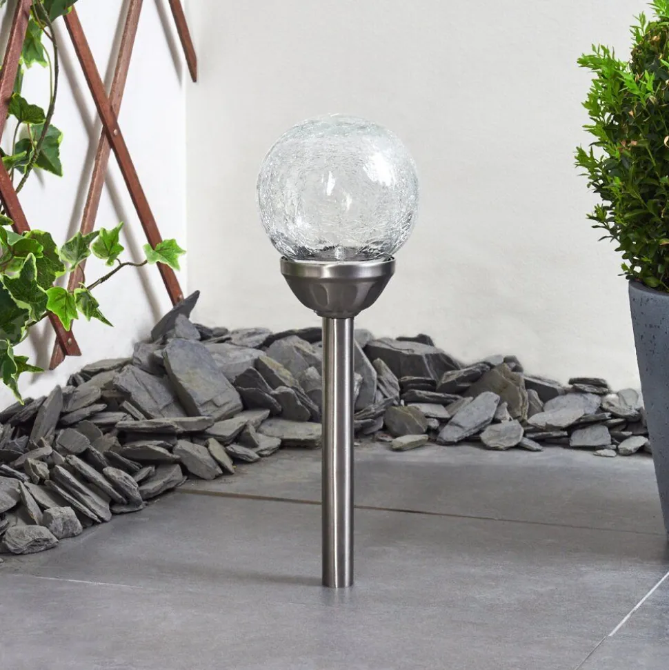 Lampe Solaires Carbonia Led Nickel Mat, 1 Lumiere