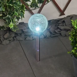 Lampe Solaires Carbonia Led Nickel Mat, 1 Lumiere