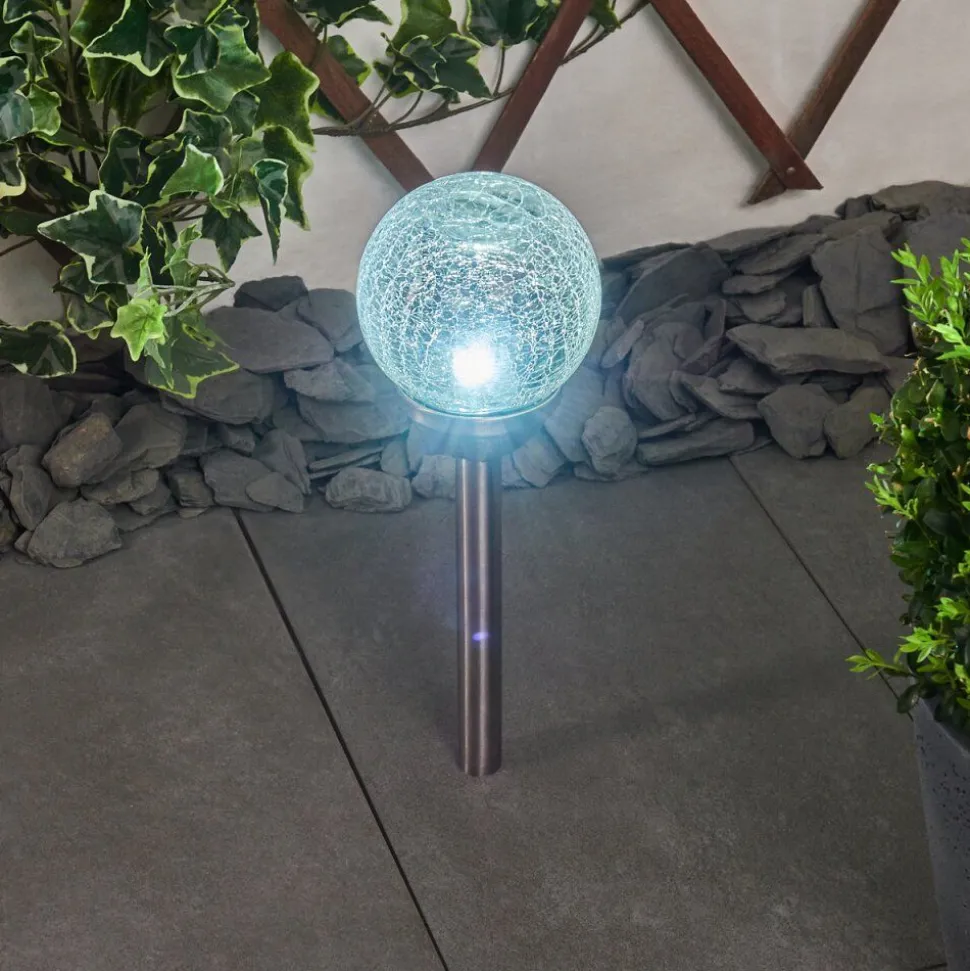 Lampe Solaires Carbonia Led Nickel Mat, 1 Lumiere