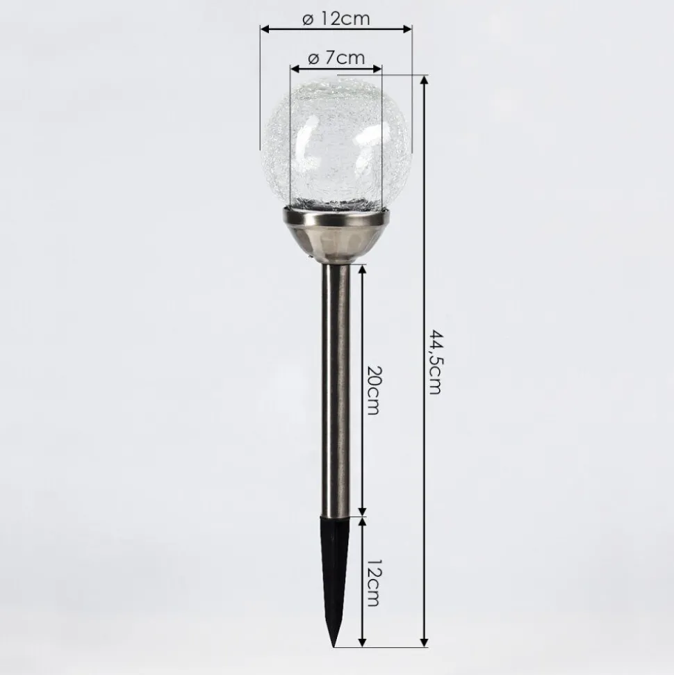 Lampe Solaires Carbonia Led Nickel Mat, 1 Lumiere