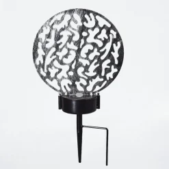 Lampe Solaires Kupa Led Noir, Argente, 2 Lumieres
