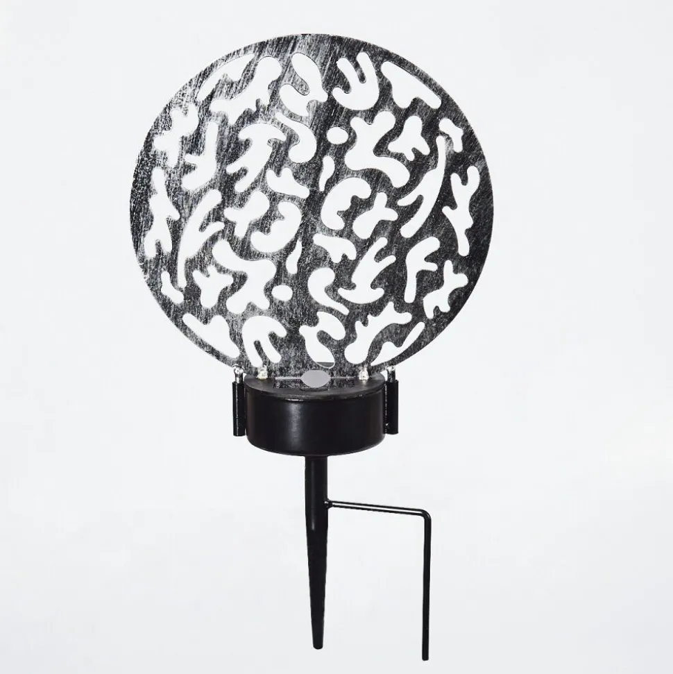 Lampe Solaires Kupa Led Noir, Argente, 2 Lumieres