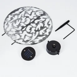 Lampe Solaires Kupa Led Noir, Argente, 2 Lumieres