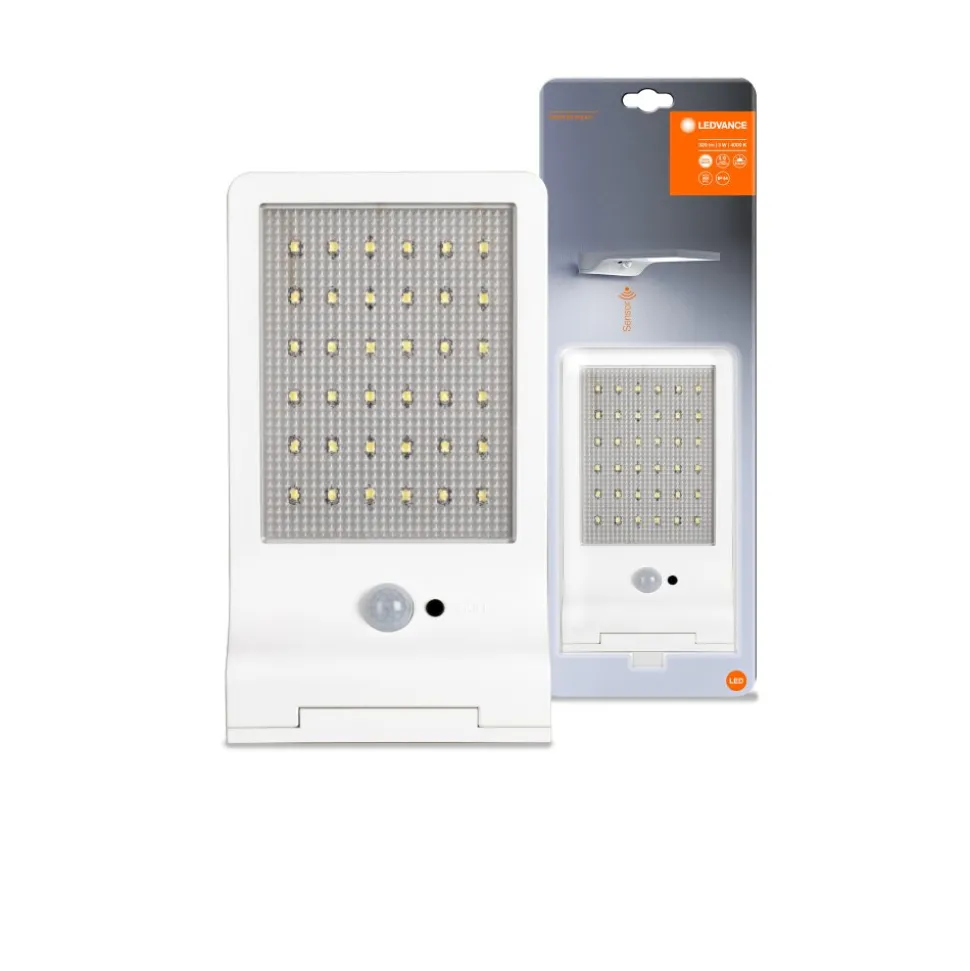 Lampe Solaires Ledvance Door Blanc, 1 Lumiere, Detecteur De Mouvement
