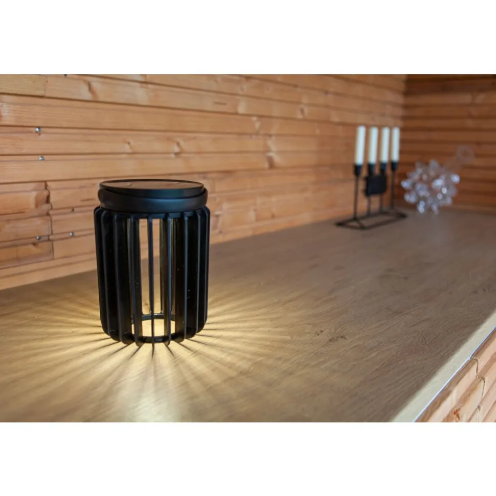 Lampe Solaires Lutec Kozy Led Noir, 1 Lumiere