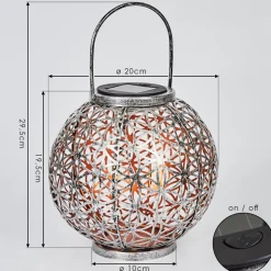 Lampe Solaires Moreland Led Cuivre, Noir, Argente, 1 Lumiere