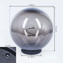 Lampe Solaires Pollenca Led Noir, 50 Lumieres
