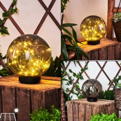 Lampe Solaires Pollenca Led Noir, 30 Lumieres