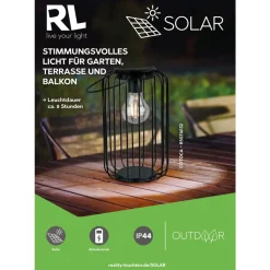Lampe Solaires Reality Cotoca Led Noir, 1 Lumiere