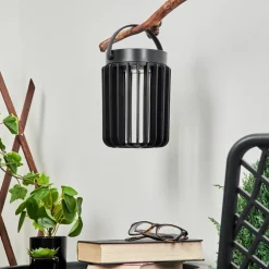 Lampe Solaires Rossina Led Noir, 1 Lumiere