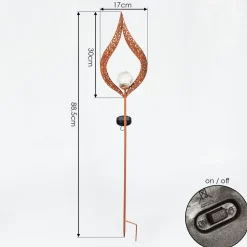 Lampe Solaires Rovinj Led Rouille, 1 Lumiere