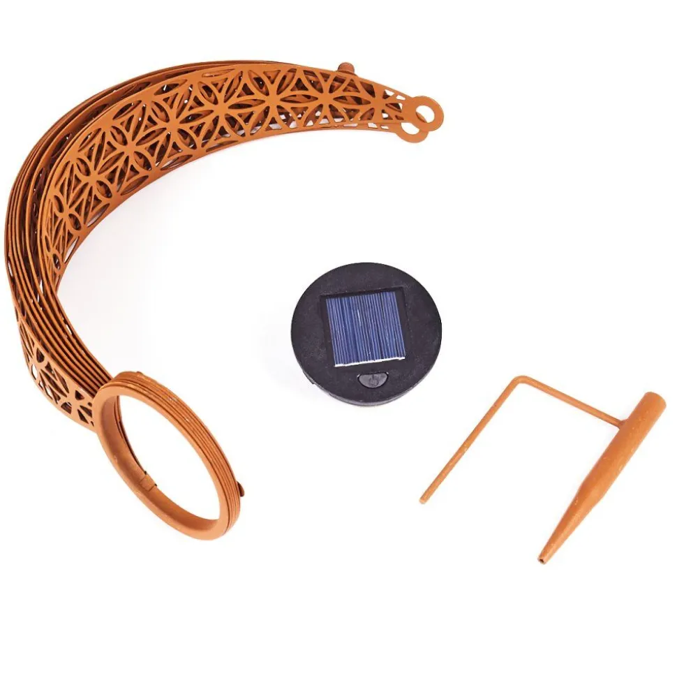 Lampe Solaires Wasalea Led Bronze, Noir, 1 Lumiere