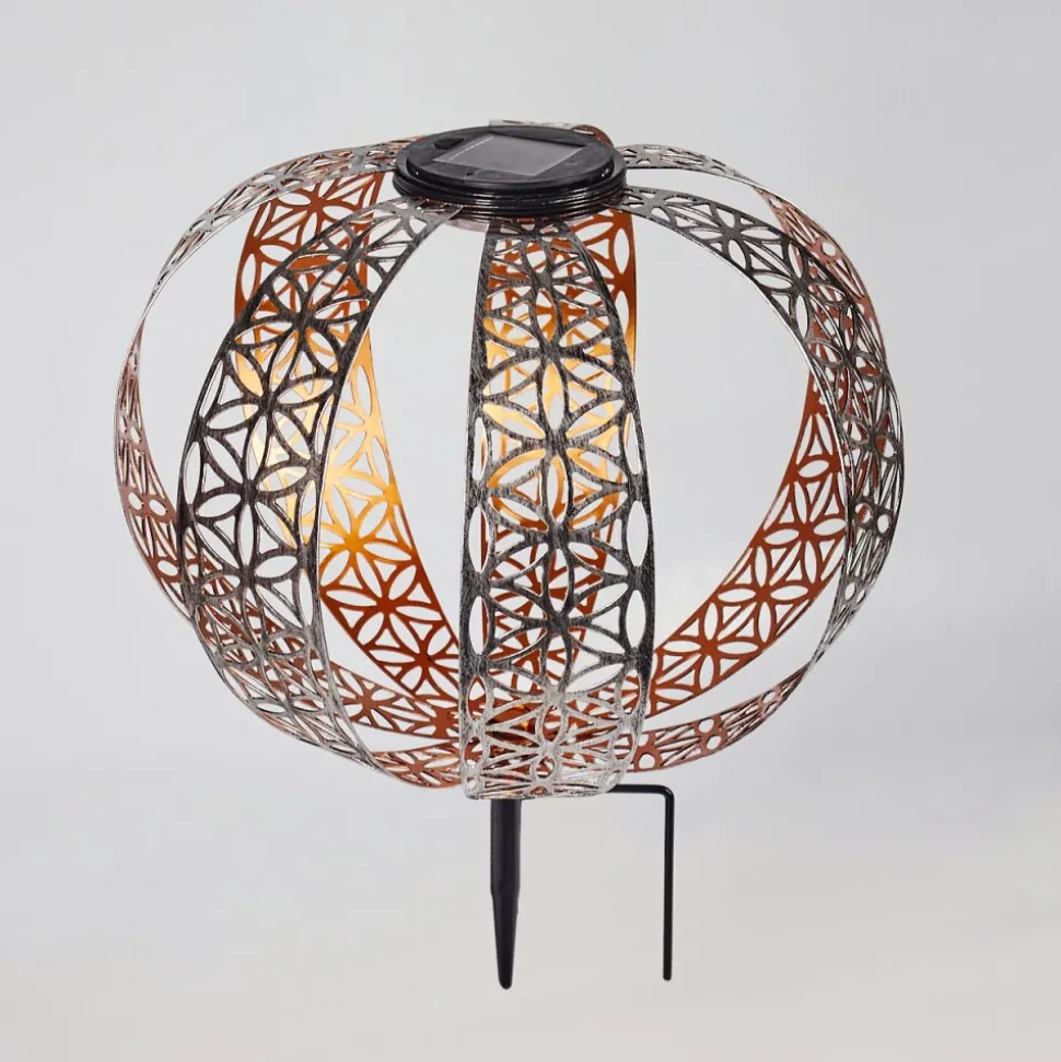 Lampe Solaires Wasalea Led Bronze, Noir, Argente, 1 Lumiere