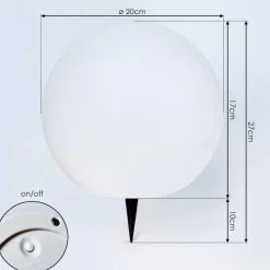 Lampe Solaires Ykullen Led Noir, 1 Lumiere, Telecommandes, Changeur De Couleurs