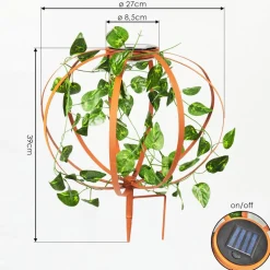 Lampe Solaires Yonkers Led Vert, Rouille, 1 Lumiere