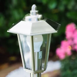 Lampe Sur Pied D'Exterieur Moskau Acier Inoxydable, 1 Lumiere