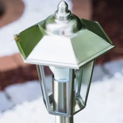 Lampe Sur Pied D'Exterieur Moskau Acier Inoxydable, 1 Lumiere