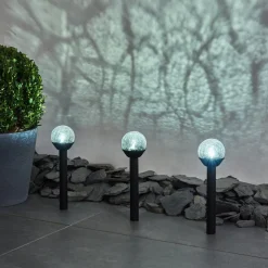 Lot De 3 Lampes Solaires Colognole Led Noir, 1 Lumiere