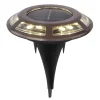 Lot De 2 Lampes Solaires Globo Led Cuivre, Noir, 12 Lumieres