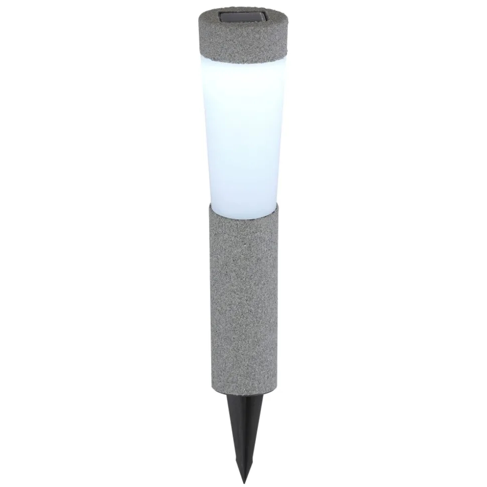 Lot De 2 Lampes Solaires Globo Led Gris, 1 Lumiere
