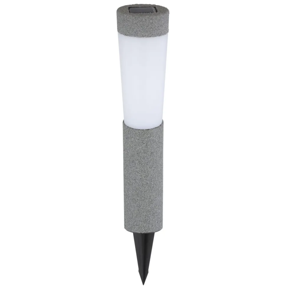 Lot De 2 Lampes Solaires Globo Led Gris, 1 Lumiere