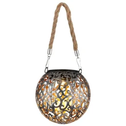 Luminaire Deco Globo Solar Led Argent Oxyde, Cuivre, 1 Lumiere