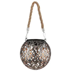Luminaire Deco Globo Solar Led Argent Oxyde, Cuivre, 1 Lumiere